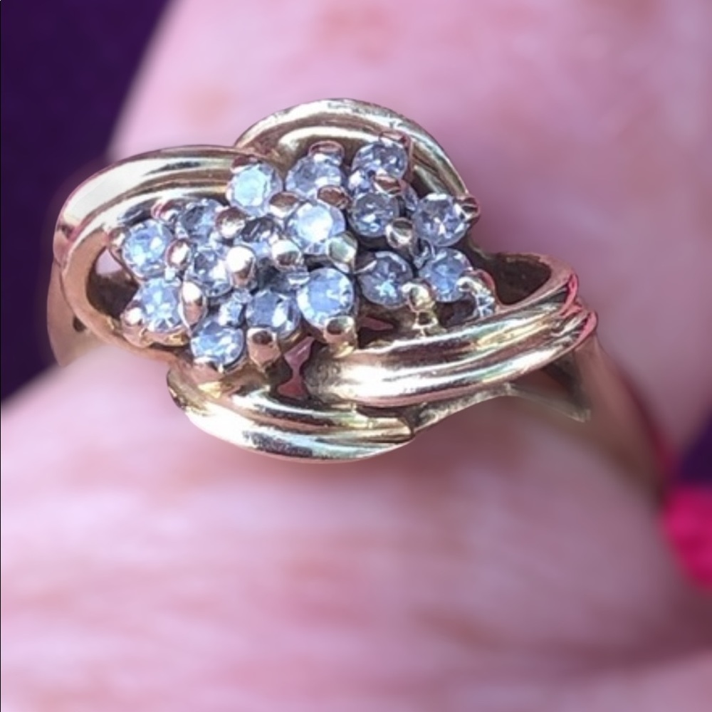 14k Gold & Diamond ring .22 TCW vintage